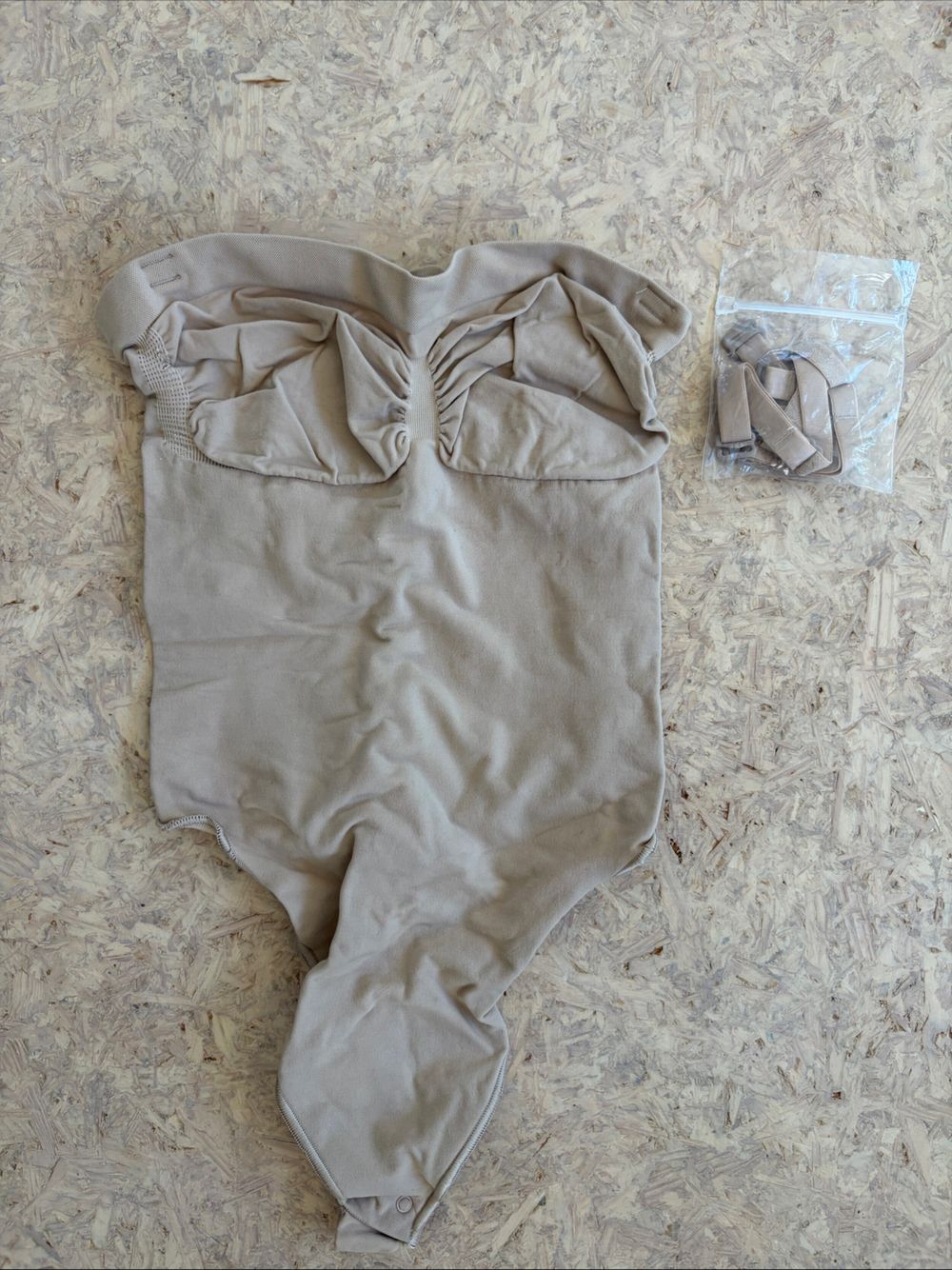 SKIMS Beige Strapless Bodysuit
