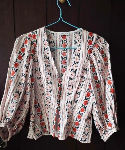Sandro Floral Blouse