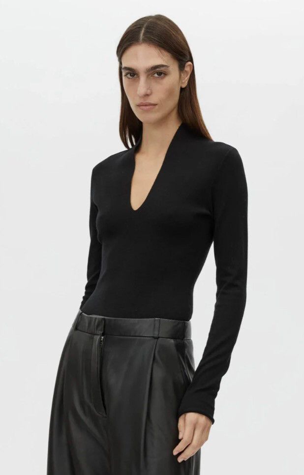 Camilla and Marc Black Knit Bodysuit