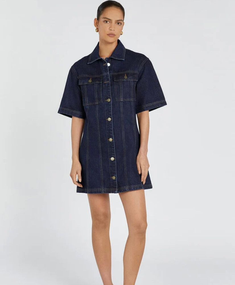 white christmas dresses Dallas Denim Dress Small