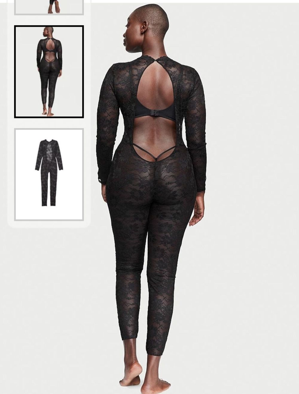 Victoria's Secret Black Lace catsuit