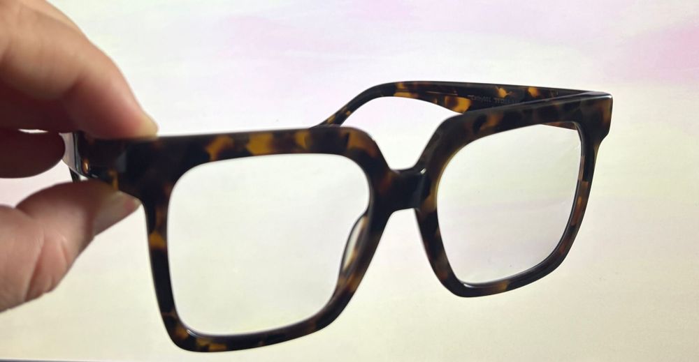 Tortoiseshell Square Glasses FIRMOO (no prescription)