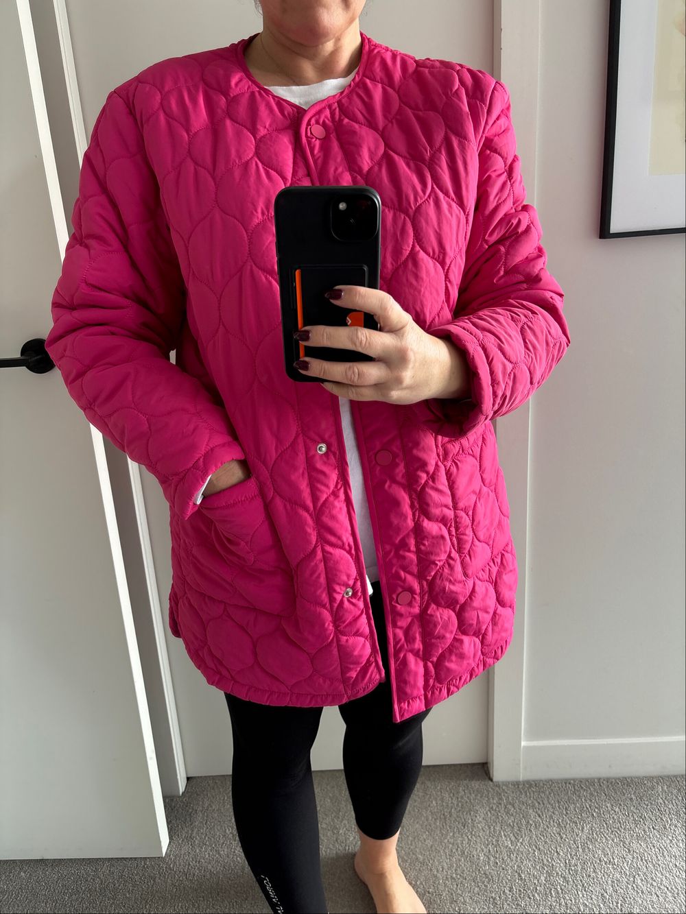 Asoso Threadbare Fuschia Pink Quilted Jacket Size 12
