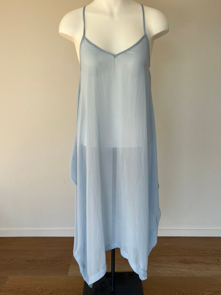 Faithfully Sheer Dress - Pale Blue