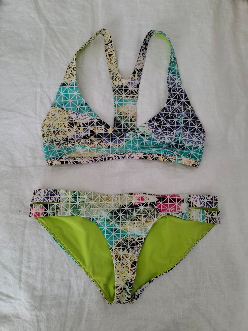 Lululemon Athletica Multicolor Geometric Bikini Set