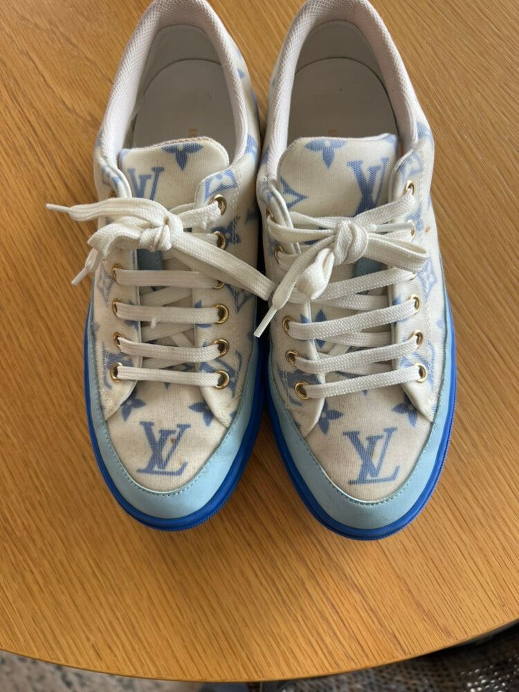 Louis Vuitton Blue White Sneakers