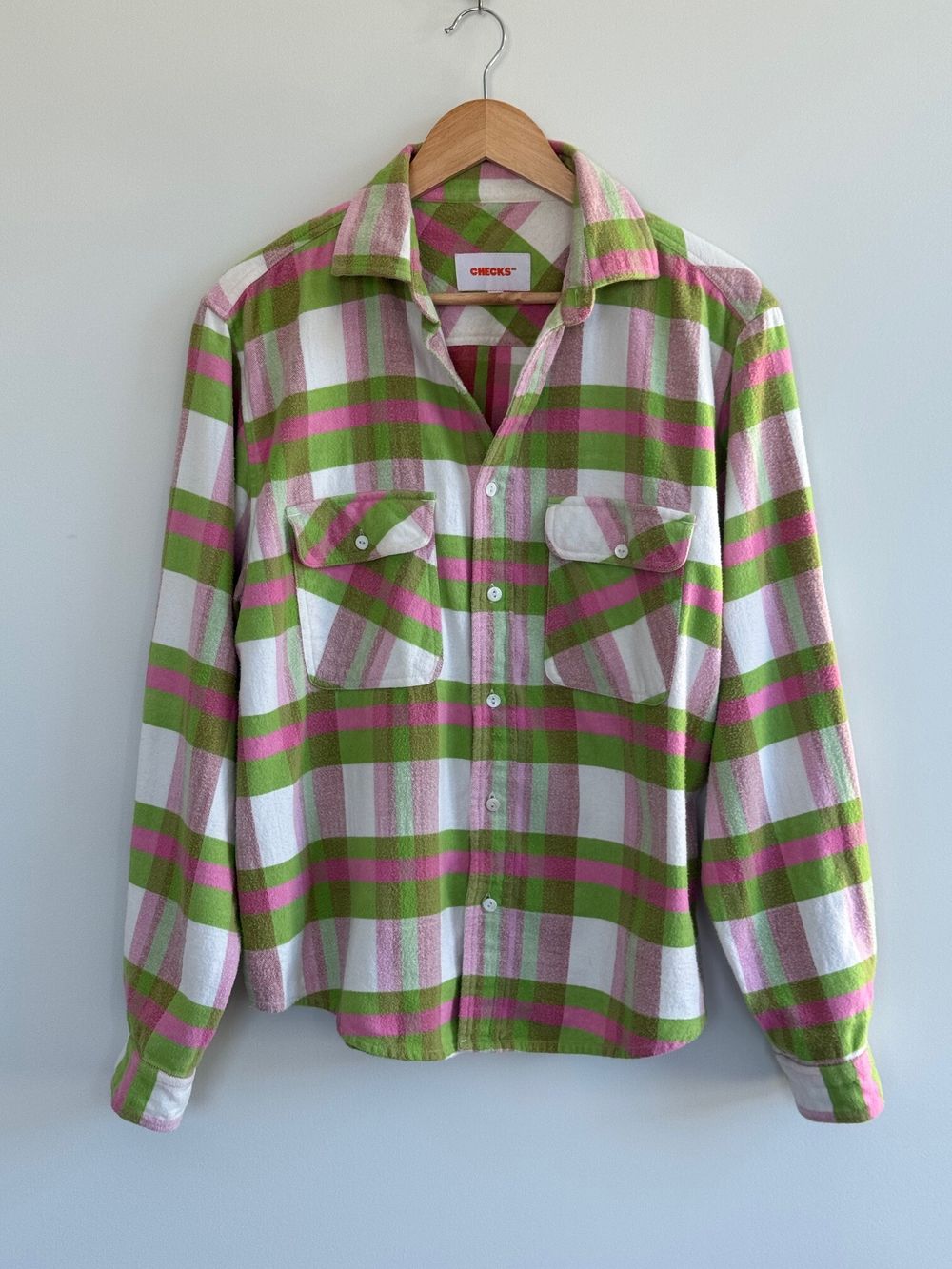 Unisex Checkered Shacket from Checks. Size M