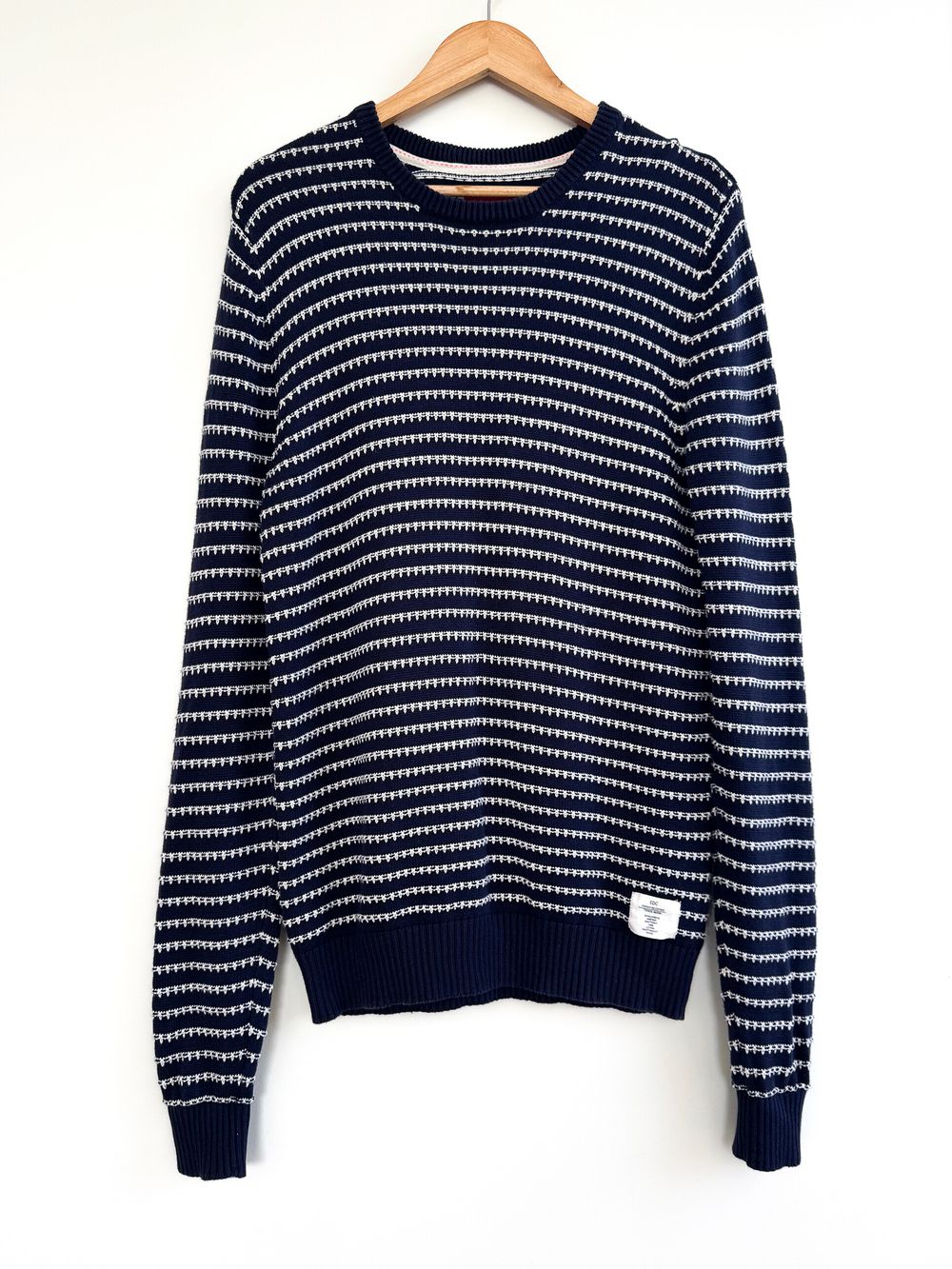 Cable knit striped sweater from EDC. Size M
