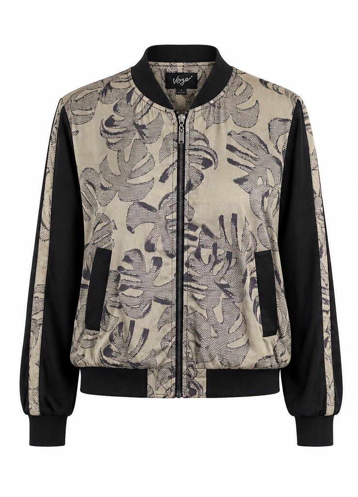 Verge Palm bomber jacket with satin finish. Size S