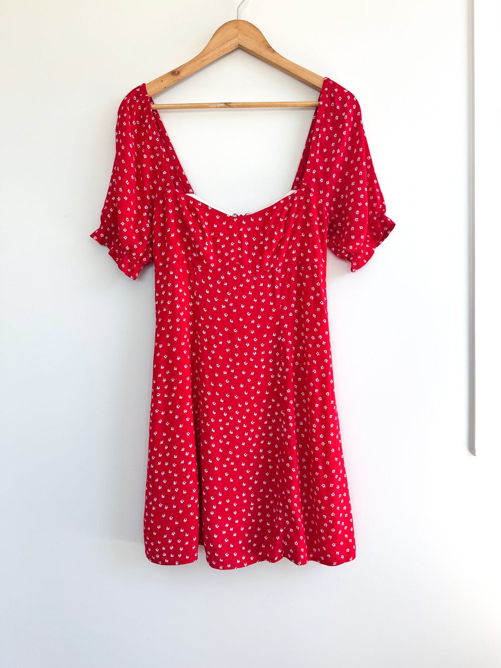 KOOKAÏ Red Floral Mini Dress – Size 36
