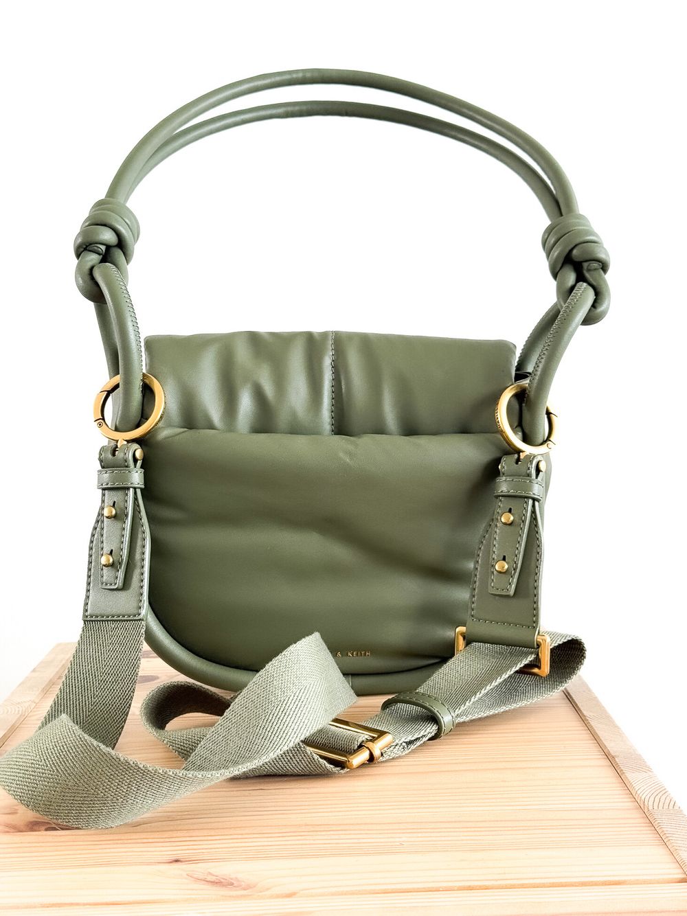 “Charles & Keith Matcha Green Shoulder Bag
