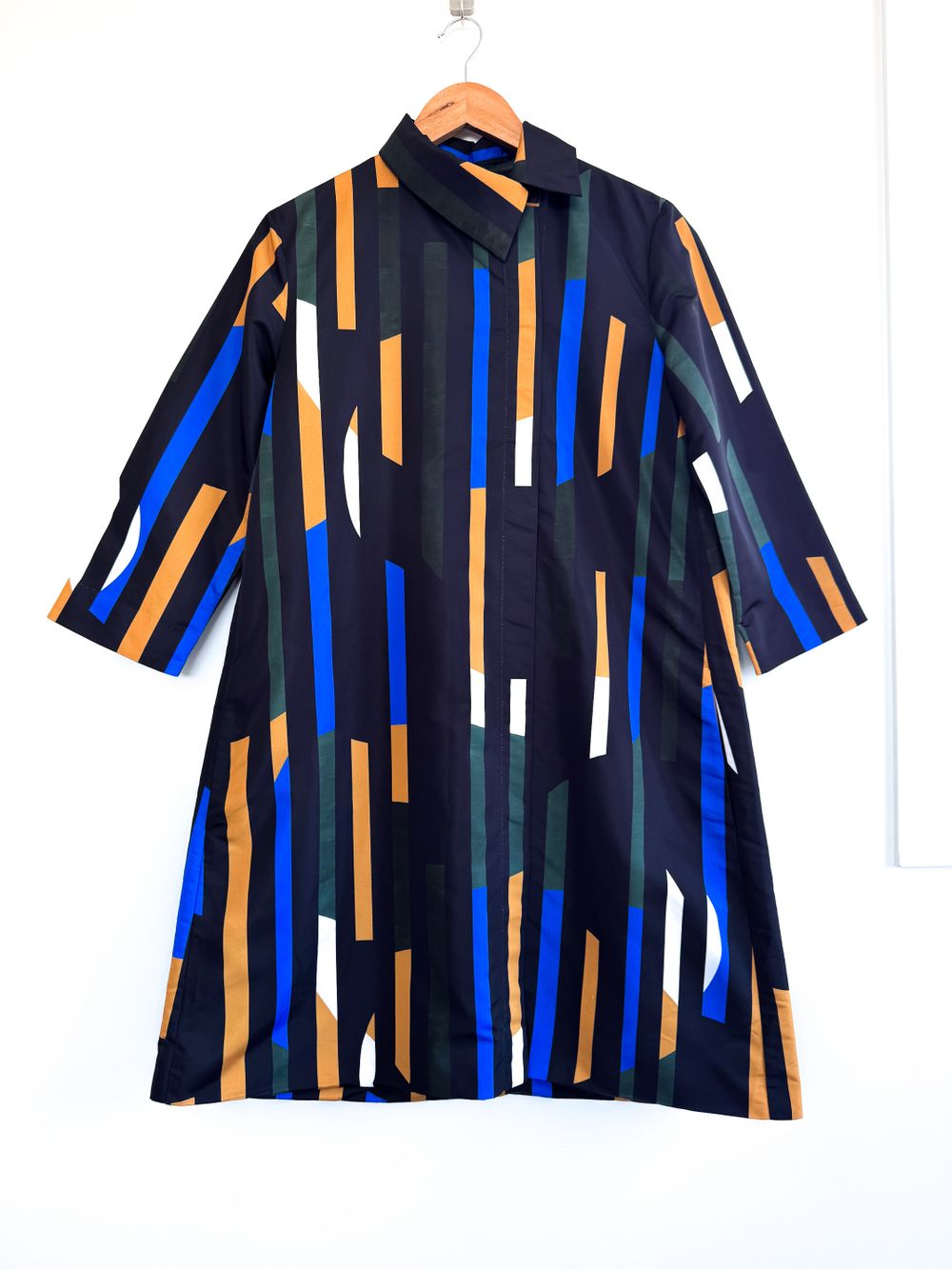 COS Abstract Print Shirt Coat, Size Eur 40