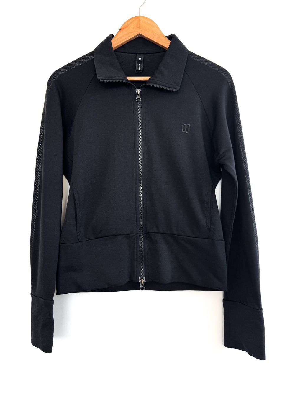Moochi Technical Zip Jacket, Black, Size 10