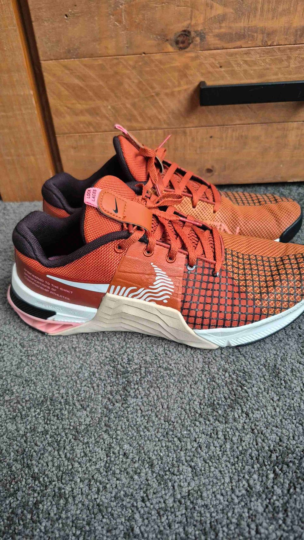 Nike Orange Metcon Training Shoes