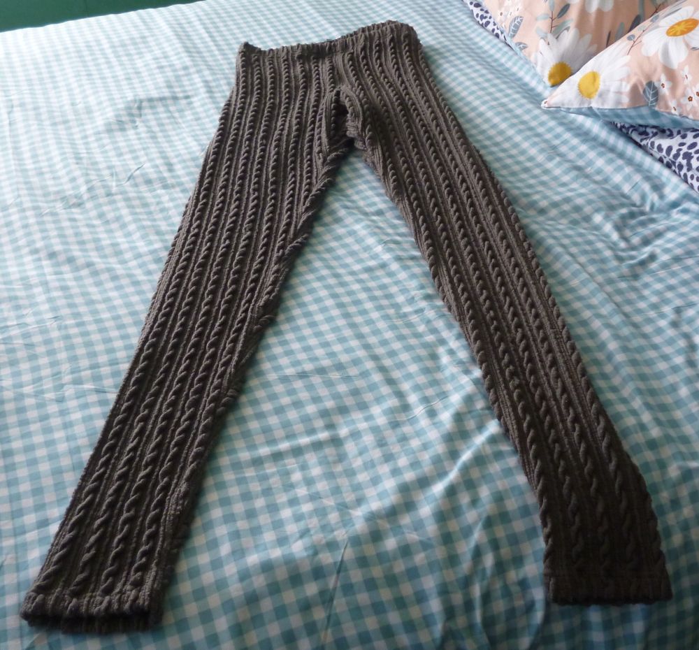 Cooper Grey Cable Knit Pants