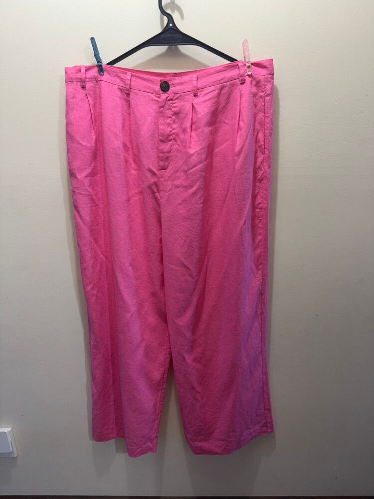 Size 20 Linen Blend Candy Pink Pants