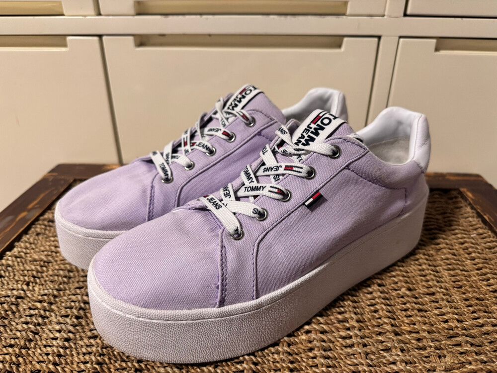 Size 9.5 US Tommy Jeans Lavender Platform Sneakers