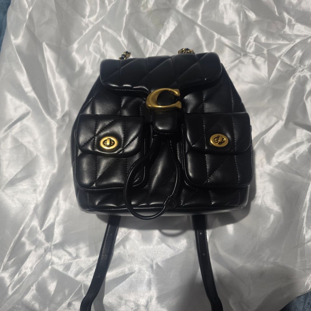 Coach Black tabby Backpack