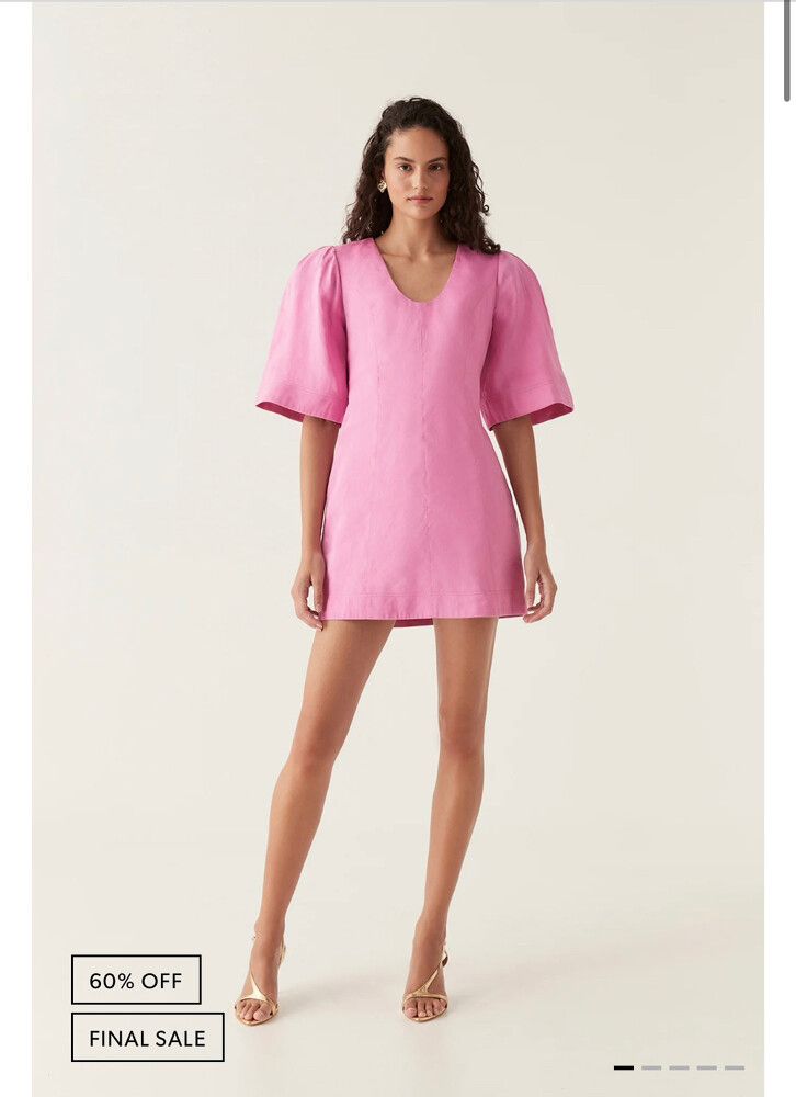 strapless open back dress Aje. Piacere Bubble Hem Mini Dress – 02HIRE main image 1