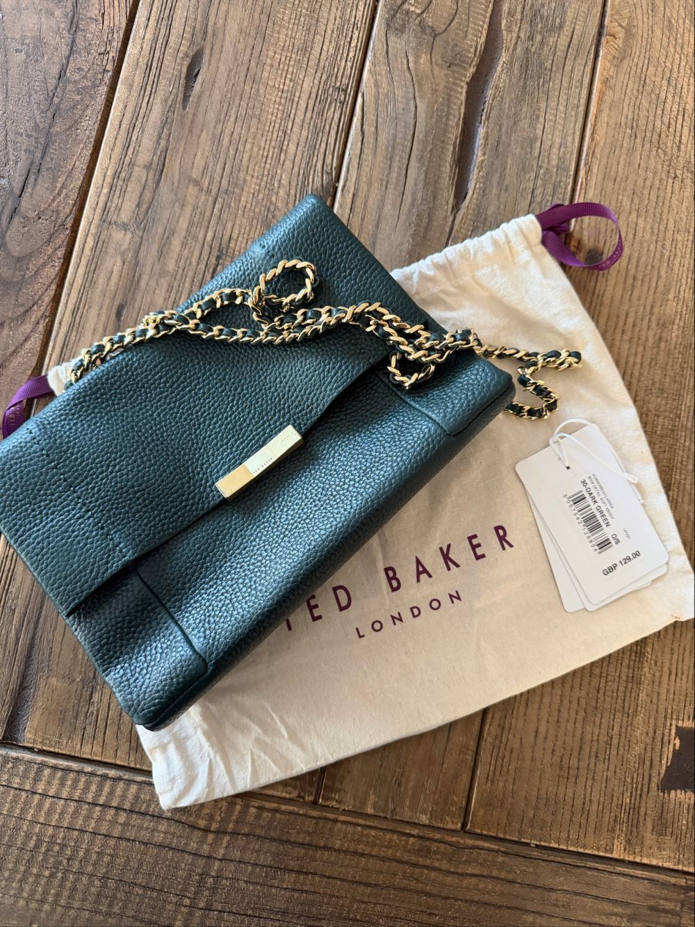 Ted Baker Dark Green Crossbody Bag