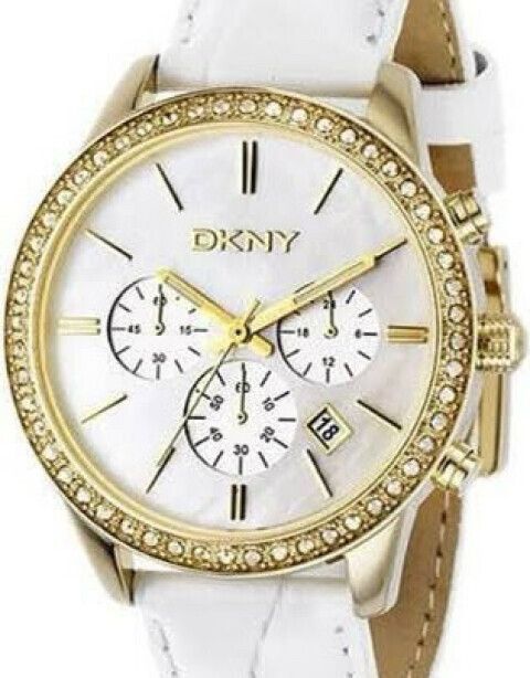 dkny mother of pearl watch