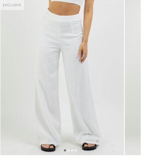 Mooloola White Linen Pants