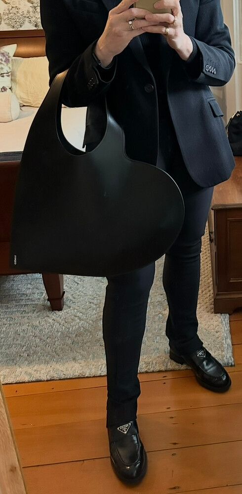 Coperni Black Heart Tote Bag