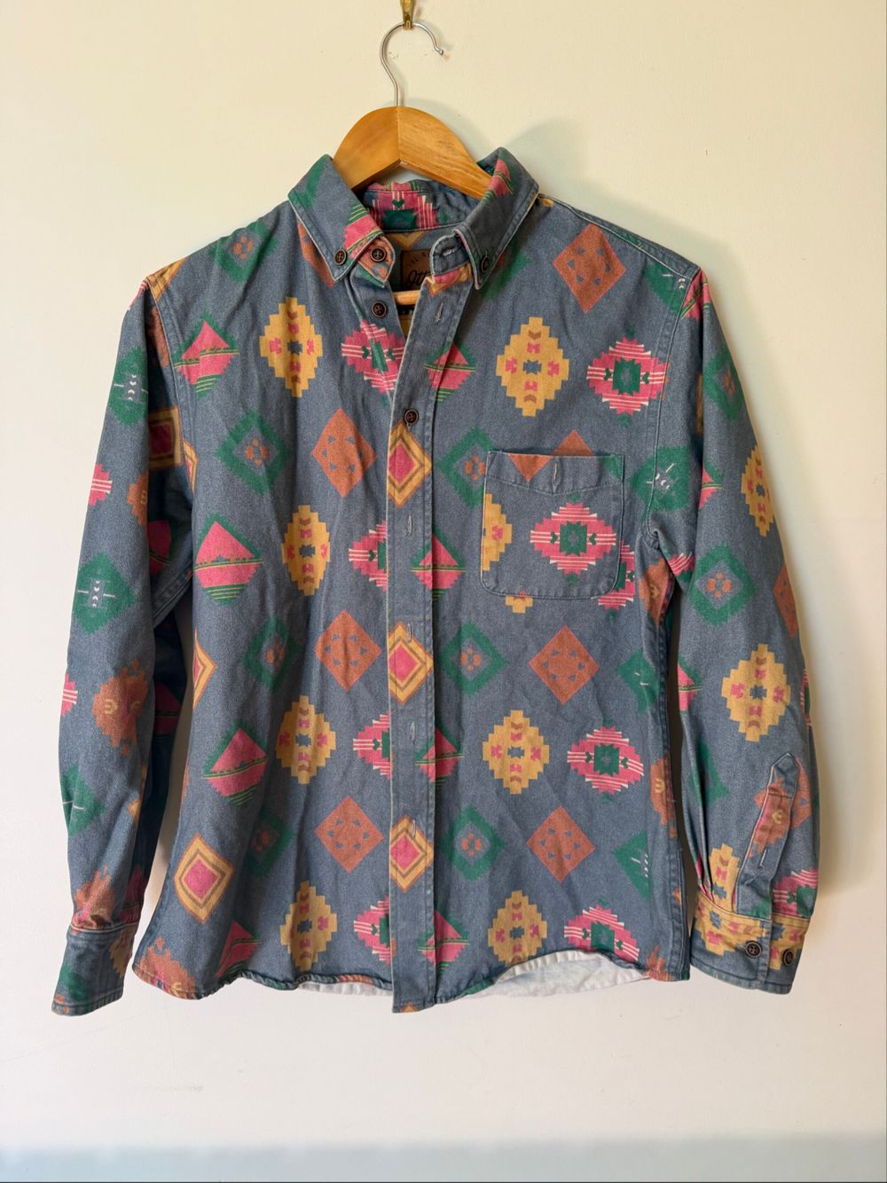 Ottway Blue Geometric Print Shirt