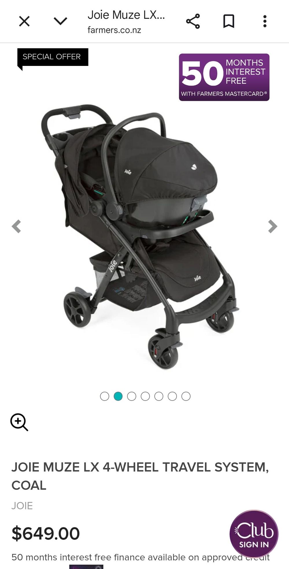 Joie muze  Lx 4 wheel travel system