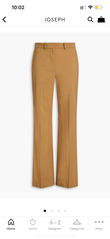 Joseph camel suiting wool trousers