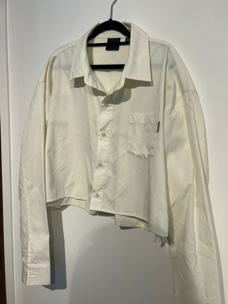 Daily Paper Cream embossed crop Shirt