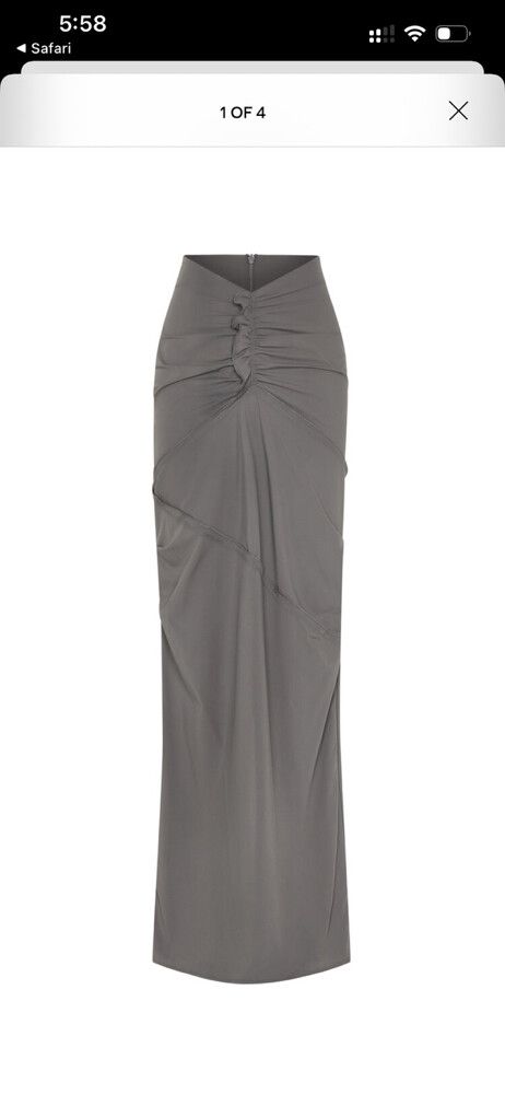 Paris Georgia Ruffled stretch-nylon maxi skirt