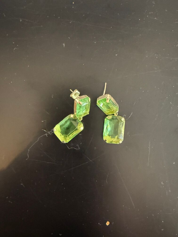 Drop Earrings Green