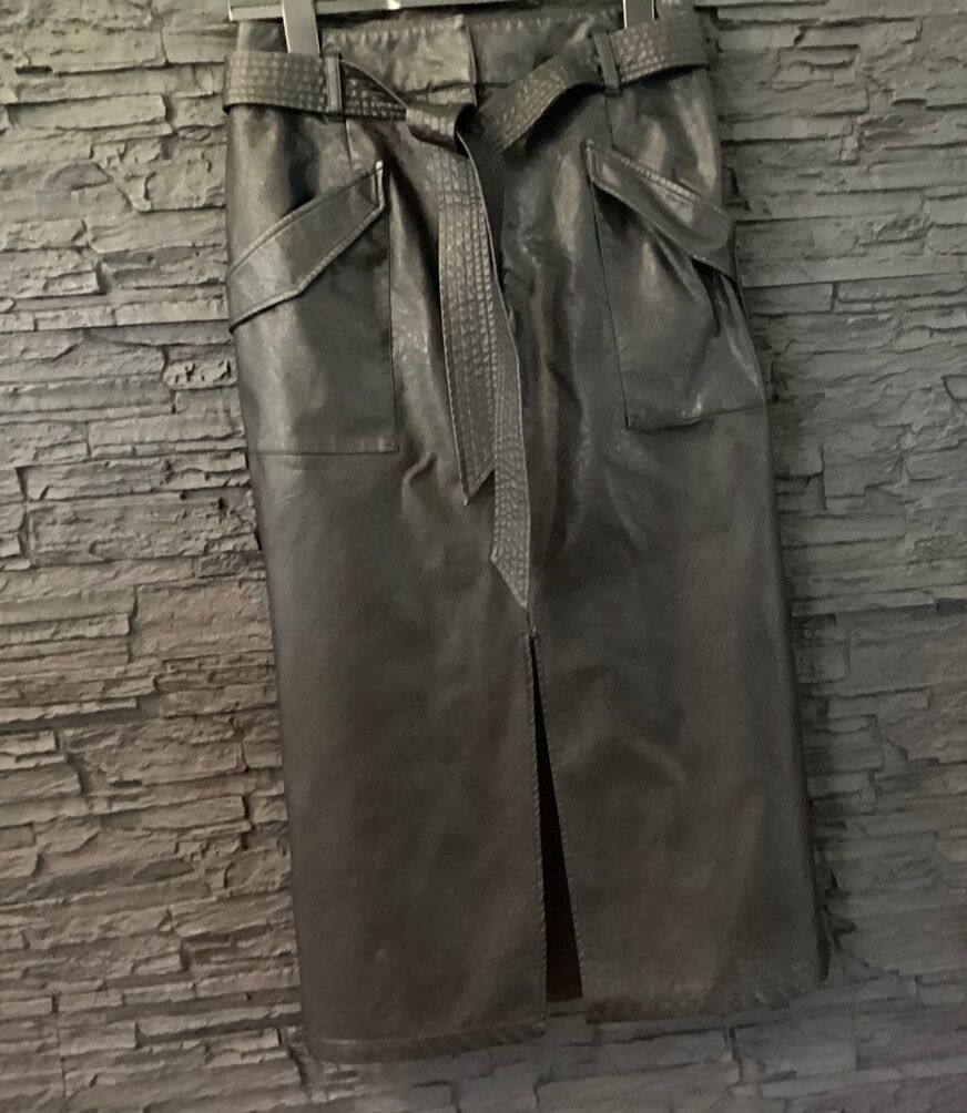 State of Play leather look Black Skirt