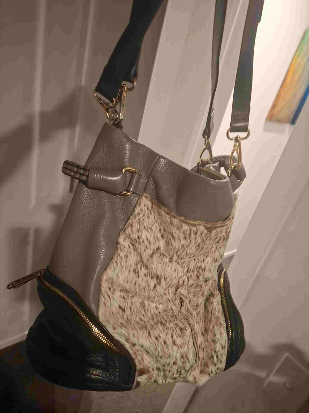 After The Apple Leather & Hair-On-Hide Handbag