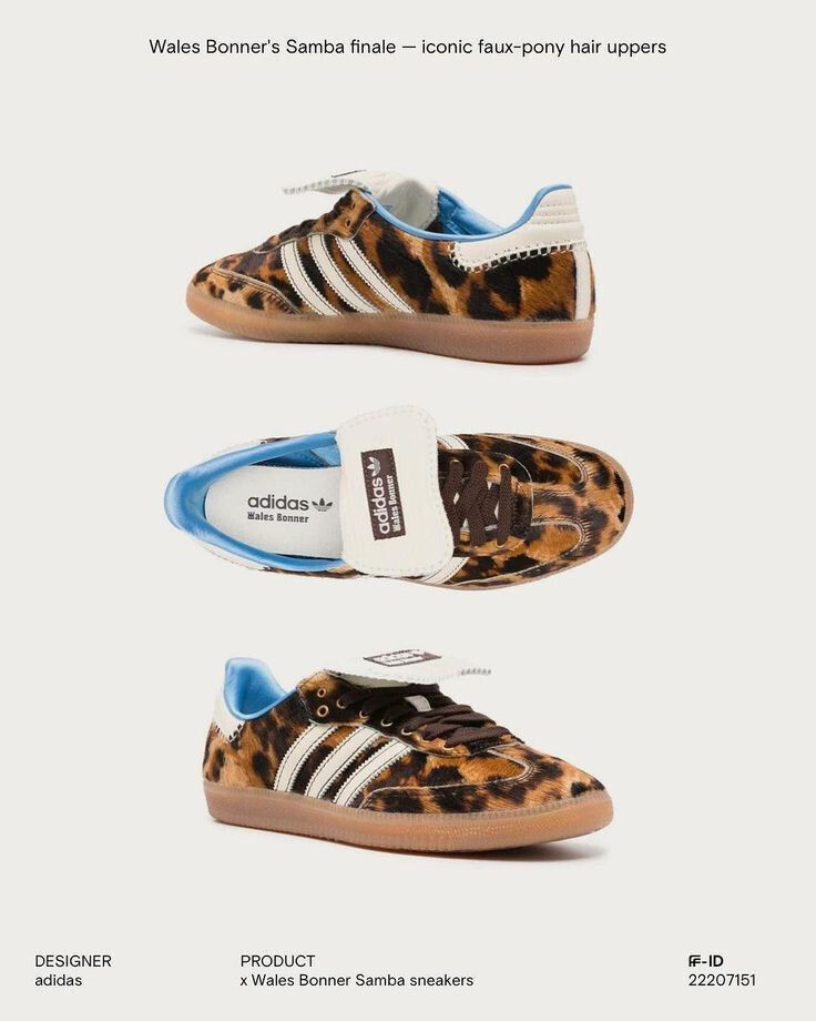 adidas gazelle silver green womens Adidas Samba Pony Wales Bonner Leopard