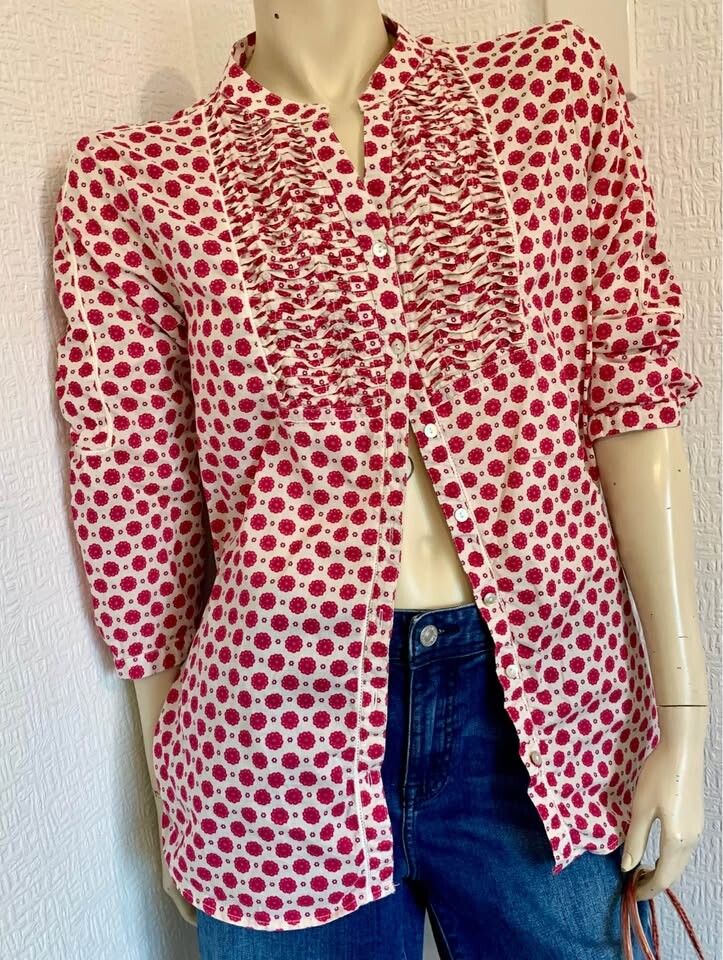 Floral Cotton Blouse - Size 12