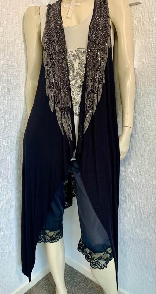 Angel Wings and Lace Longline Vest - Size 12-14