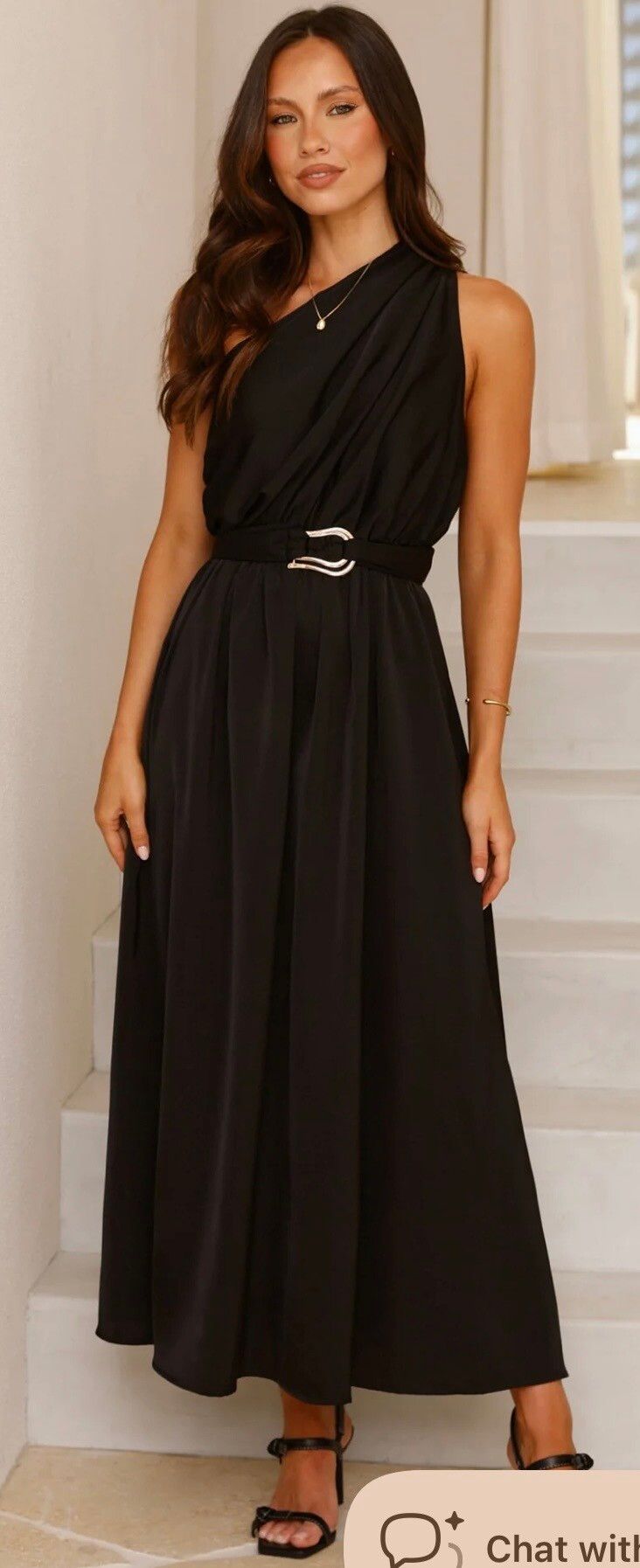 Black One-Shoulder Dress