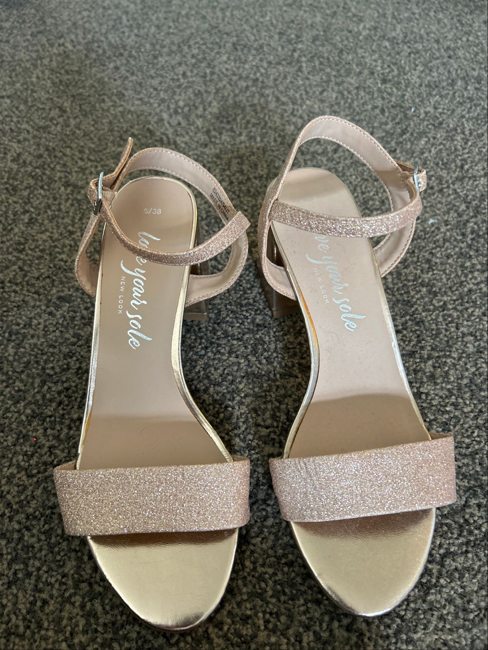 New Look Pink Glitter Heels