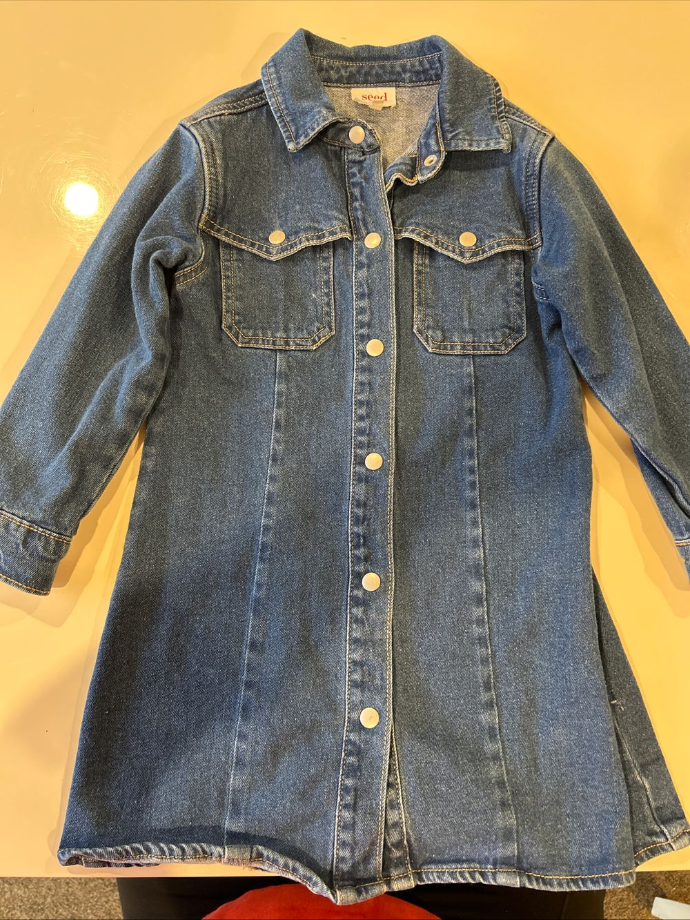 Seed Heritage - Seed Heritage Blue Denim Shirt Dress on Designer Wardrobe Seed Heritage - Seed Heritage Blue Denim Shirt Dress on Designer Wardrobe