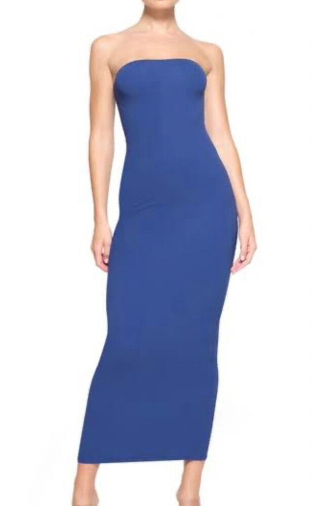navy blue plus size formal dress Noomi Dress / Estate Blue – J.LINDEBERG US main image 0