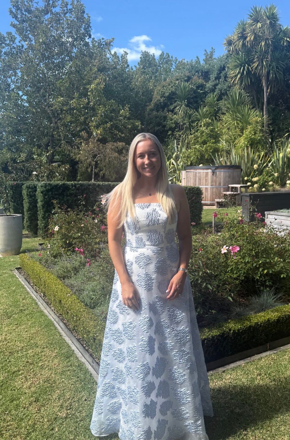 Chalkboard White Blue Dress