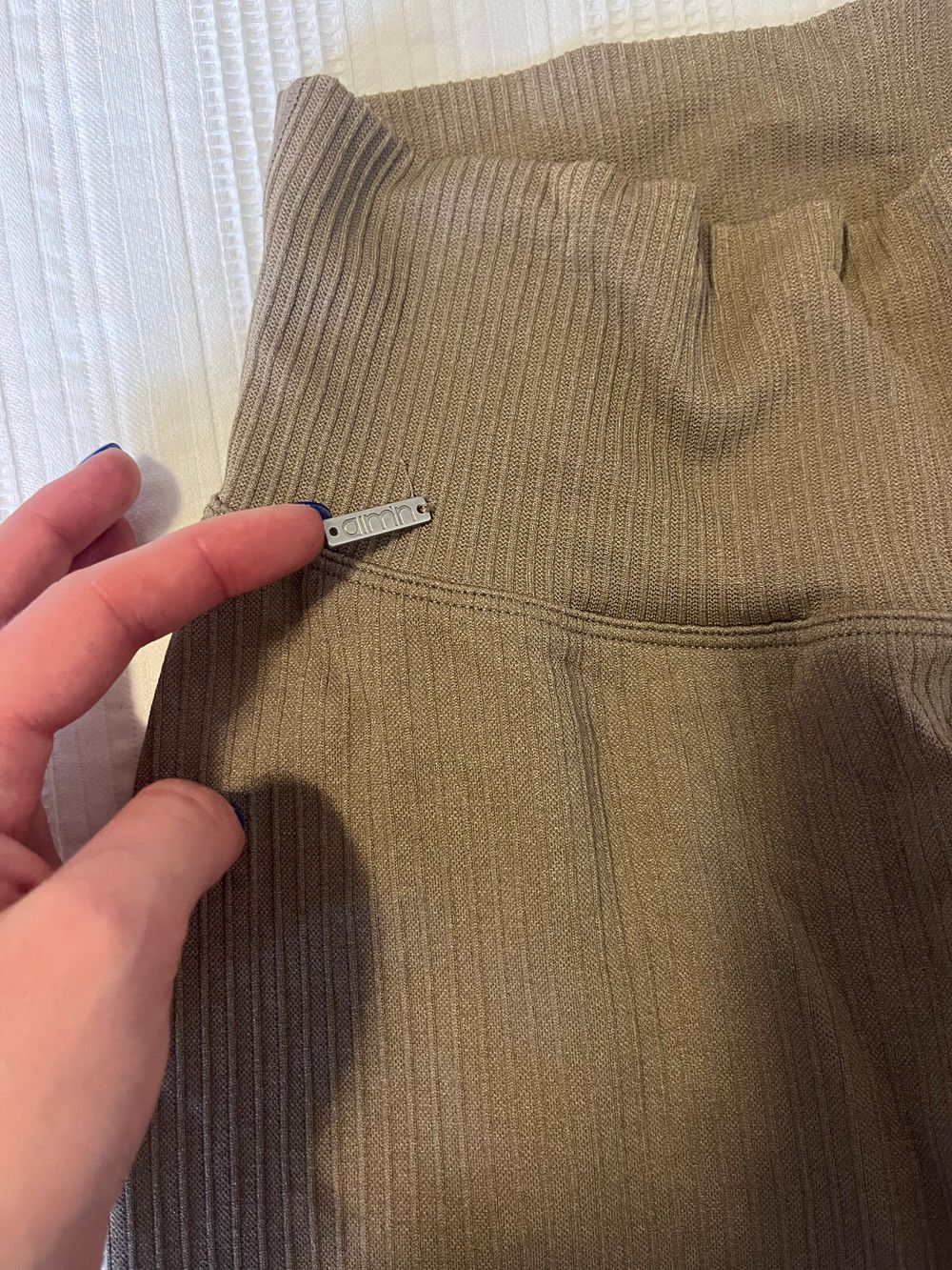 Beige ribbed tights