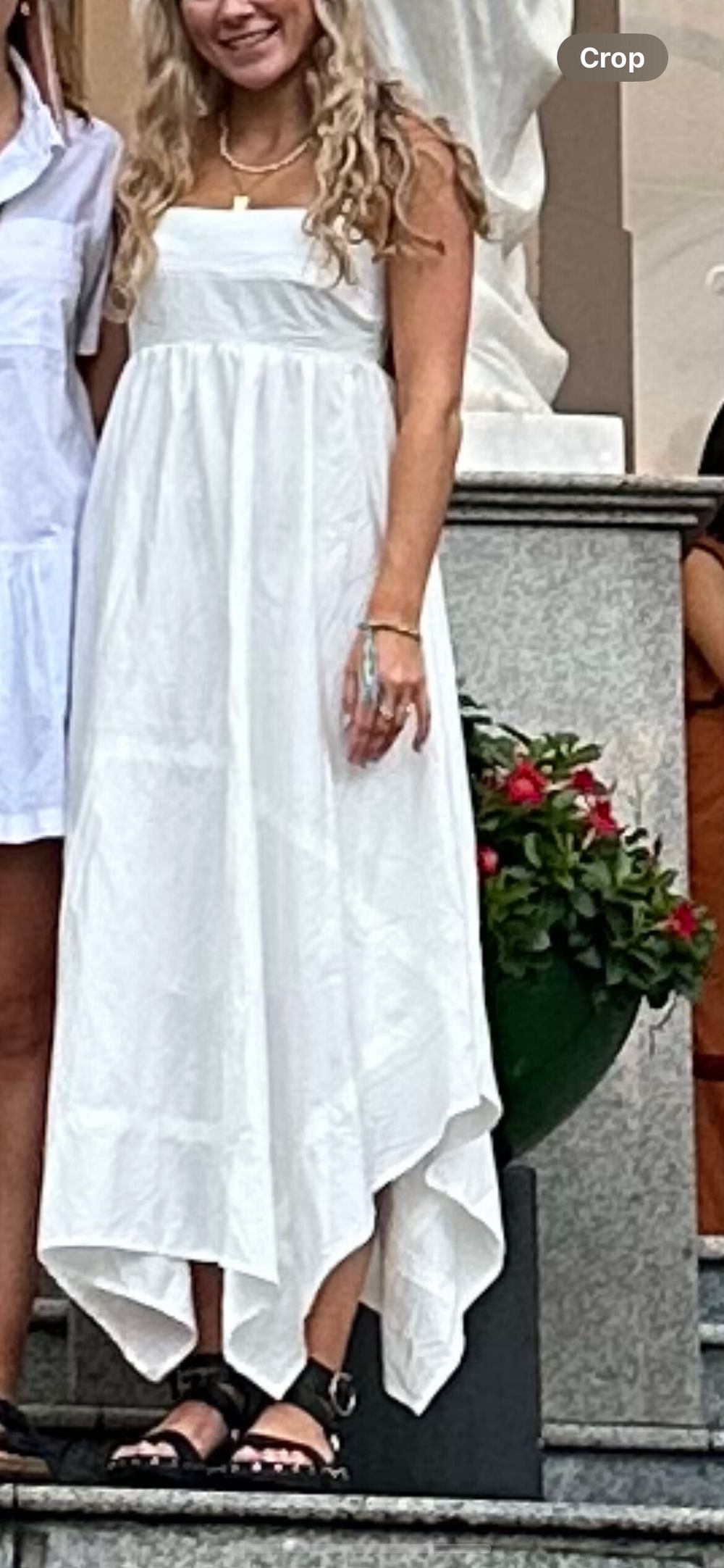 White cotton dress.