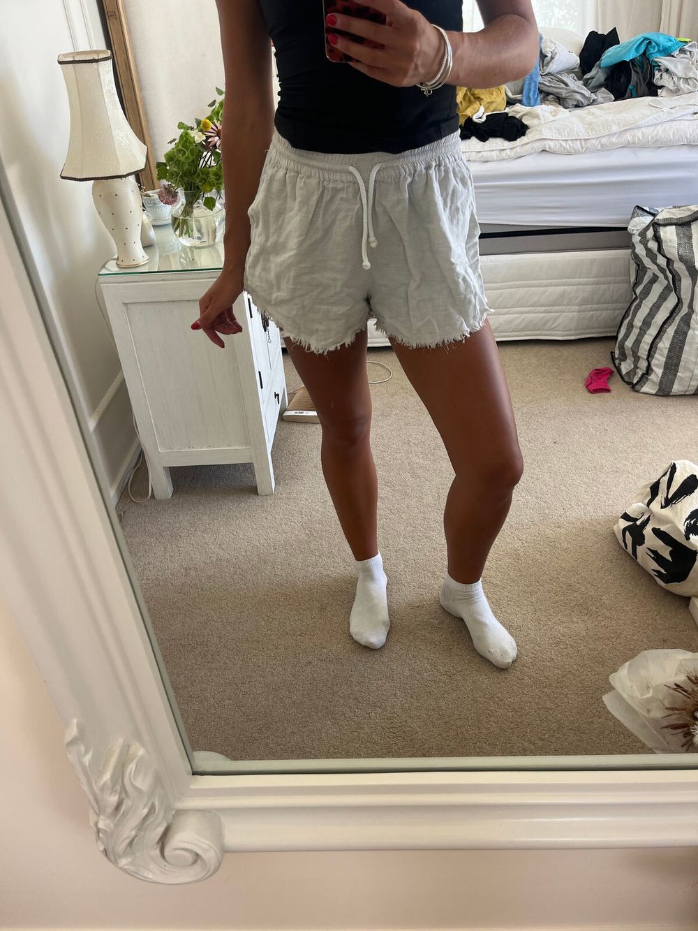 linen shorts
