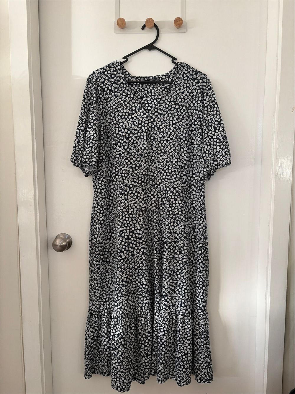 Oliver Black Floral Midi Dress
