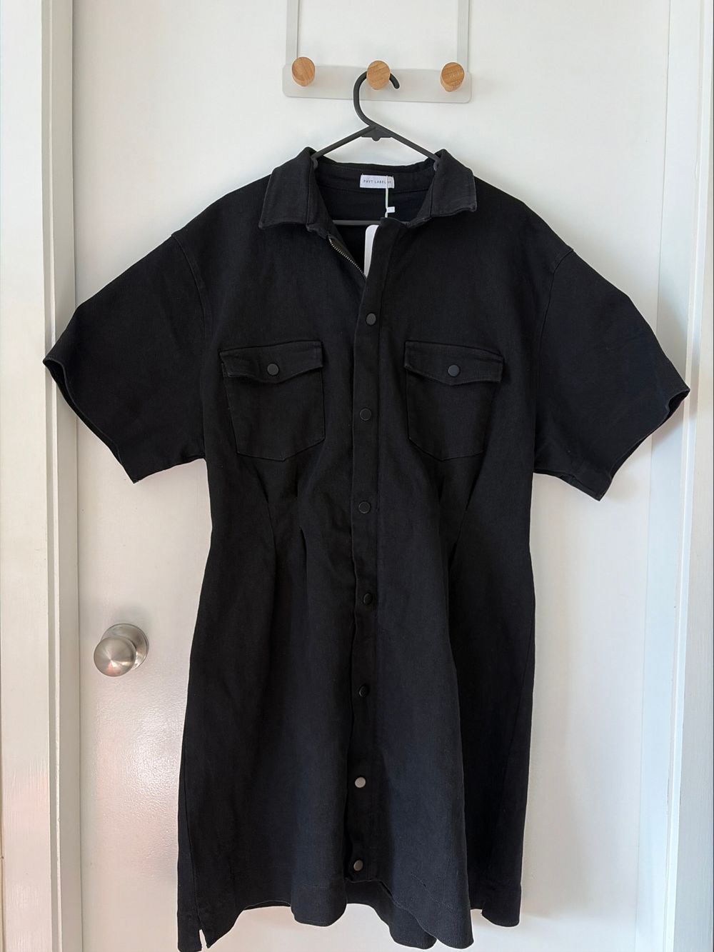 FAYT The Label Black Saveira Mini Denim Dress