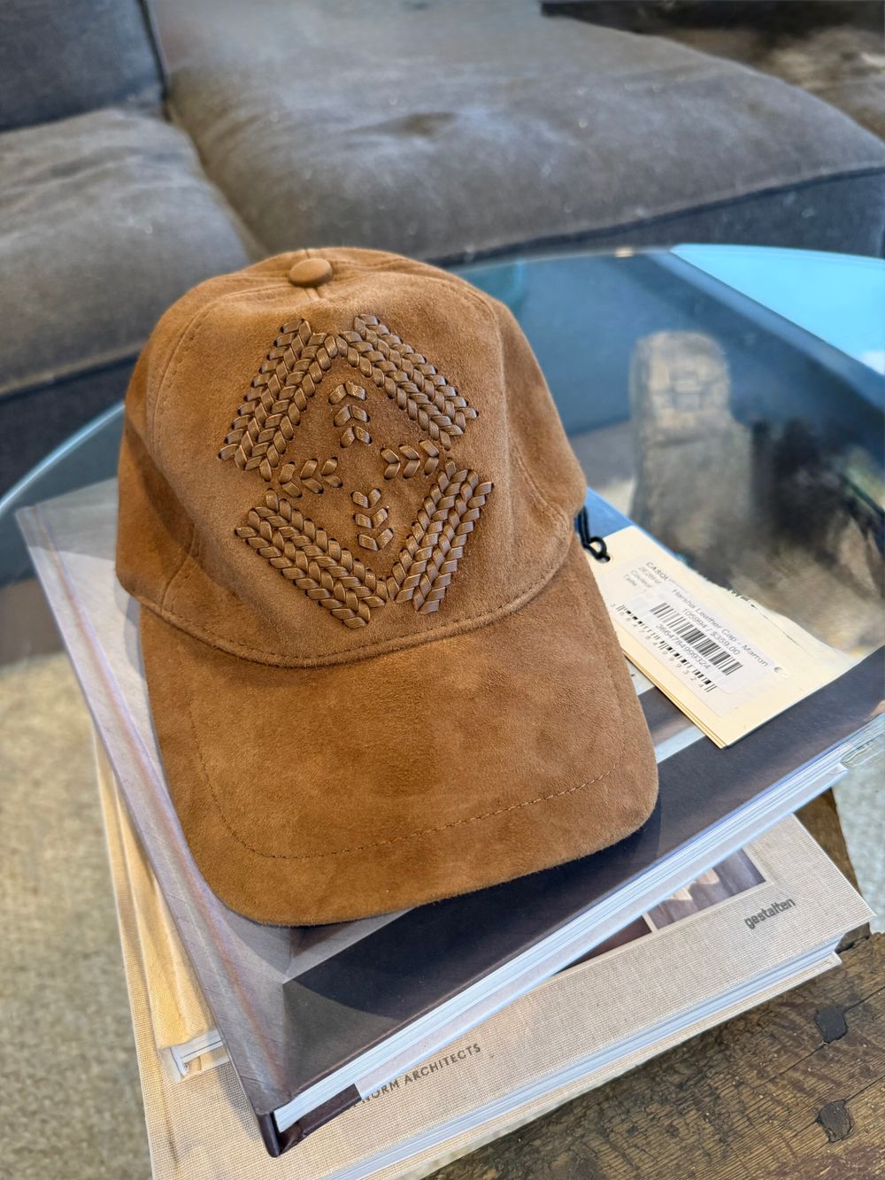 Harsha Leather Cap - Marron