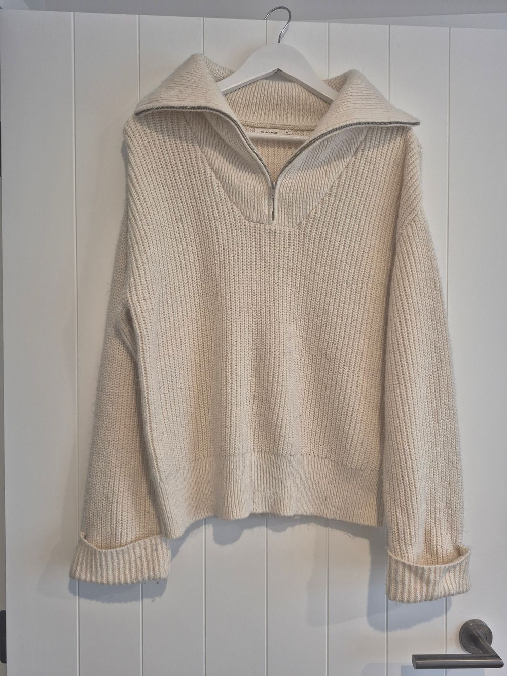 Glassons Cream Zip Neck Knit Jumper